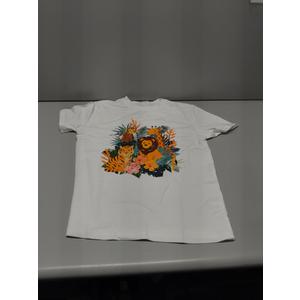 RoseSeek Girl's Graphic Drop Shoulder Letter Star Print Tee Tops Short Sleeve Crew Neck T Shirts, Size 11 Years