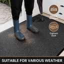 Front Door Mat, 72" x 36" Heavy Duty Indoor Outdoor Doormat, Non-Slip Welcome Mats for Entryway, Rubber Backing Low Profile Commercial Door Mats