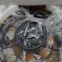 19" Farmhouse Flush Mount Caged Ceiling Fans with Lights, 6 Speeds, Rustic Low Profile Ceiling Fan with Light and Remote, Small Bladeless Ceiling Fans with Lights for Kitchen, Bedroom - ETL (Gold)