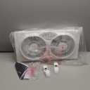 Genesis Twin Fan High Velocity Reversible AirFlow Fan, LED Indicator Lights Adjustable Thermostat & Max Cool Technology, ETL Certified, White (A1WINDOWFAN)