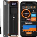 Smart Wireless Meat Thermometer with Thinnest Probe, Magnetic Bluetooth Food Thermometer, Remote Tracking and Real-Time Readings from Apps, for iOS and Android, for BBQ, Grill, Smoker