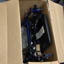 Drive Medical Rollator Walker with Seat - Stable Mobility Support - Height Adjustable - Durable Steel Frame Construction - Smooth 7.5" Wheels - Foldable - 350 Lb Limit - Blue