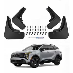 Mud Flaps for Kia Sportage 2023 2024 2025 2026, No Drill Front & Rear Splash Guards Custom Fit for LX EX SX Prestige X-Line X-Pro Hybrid, OEM Style Heavy Duty Thermoplastic Black Mud Guards