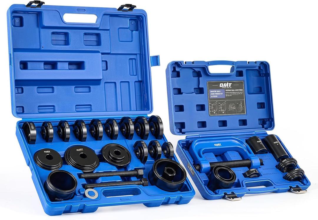 Orion Motor Tech 34pc Ball Joint & Wheel Bearing Press Kit, Front Wheel Drive Bearing Puller Tool Set with Sliding Screws Sleeves, 4-in-1 Ball Joint Press & U Joint Removal Tool Set for 2WD 4WD Car