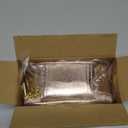 Mini Makeup Bag with Led Mirror, Small Travel Make up Bag 3 Light Modes Adjustable Brightness, for Women Organizer Cosmetic Bag, Portable Travel Train Toiletry Bag, for Pool Parties Work Touch-Ups (Gold)