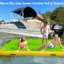 Inflatable Floating Dock for Lakes, Thick and Extra Wide Lake Floats for Adults, Non-Slip Air Dock Platform with Portable Carrying Bag, Floating Platform Island for Pool Beach Ocean