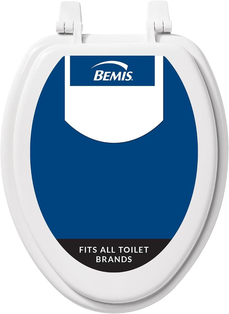 Bemis 1400TTA Economy Durable Wood Toilet Seat, Made in USA, Elongated, White