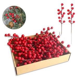 35 Pack Christmas Tree Decorations,9 inch Artificial Red Berry Stems,Red Berries Christmas Decor Christmas Tree Decorations Crafts Wedding Holiday Season Winter Décor Home Decor