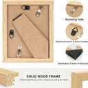 JCJMY 4x5 Solid Picture Frame Set of 2, Natural Wooden 4 by 5 Photo Frame with Shatter Resistant Plexiglass for Wall Hanging or Tabletop, 2 Pack, Natural