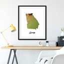 Susie Arts 8X10 Unframed Georgia State Geography Map Art Print Poster Topography Terrain Education Home Abstract Wall Decor SDAP667