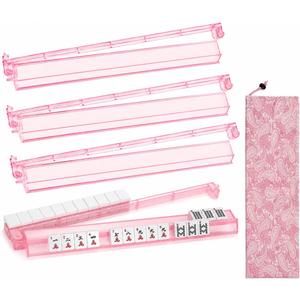 Mahjong Racks with Pushers (Clear), 18.5 inches x 3.15 inches