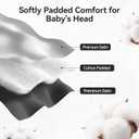 Silky Head Carseat Cover for Babies Silk Feeling Satin Head Cover for Baby Car Seat Canopy Headrest Protector for Boys Girls Infant Sleeping Hair Protection Black 2pcs