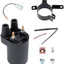 FREPURDO Ignition Coil for Onan P224/B43M/B48G/5500 - OEM 166-0761 166-0820 Replacement, 12V Coil w/Plug Wires Fits Onan Points Models BF/NH/CCK​​