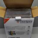 ClearSpace Clear Plastic Storage Bins  Pantry Organizers & Storage Containers, Cabinet Organizer - Home Organization Must Haves for Kitchen, Laundry Room, Office, Closet, Garage & Freezer (4 Pack)