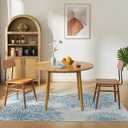 WITSHOCK 6x9 Washable Rug for Living Room,Modern Floral Distress Print Pattern Area Rugs,Stain Resistant with Non Slip Backing Carpet for Dining Room,Bedroom & Home Decor,Blue/Light Blue