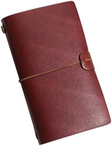 Artificial leather Traveler's Notebook System - Refillable A6 Journal, Customizable Planner with 3 Inserts(4.7x7.9in) (2 pcs)