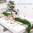 2PCS 6FT Artificial Norfolk Pine Garlands, Real Touch Winter Pine Garland, Green Artificial Greenery Garland for Table, Indoor, Mantle, Wall, Outdoor Christmas Decorations (2)