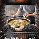 Wok pan with Lid, Hybrid Ceramic 13 Inch Tri-Ply Stainless Steel Woks & Stir-fry Pans Nonstick, Non-Toxic, PFAS/PFOA/PTFE Free, Metal Utensil Safe, Dishwasher & Oven Safe, Induction Compatible