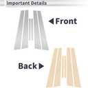 Front Rear Left Right Door Pillar Window Trim for Mazda 6 2003-2007 Anti Scratch Sticker Pillar Posts Door Outer Exterior Cover 6 Pcs Silver Tone