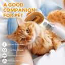 Cat Dog Grooming Vacuum Kit with Brush, Low-Noise Pet Hair Shedding Trimming Grooming for Indoor Cats Dogs, 4 in 1 Pet Vacuuming Groomer for Long or Short Haired Kitten Accessories(White)