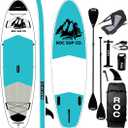 Roc Inflatable Stand Up Paddle Boards |Premium SUP Paddle Board Accessories, Wide Stable Design, Non-Slip Comfort Deck for Youth/ Adults (Teal W/ Kayak Seat)