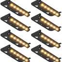 Lecotresy Modern 4inch 1.8W Hardscape Lighting,2700K Soft White Retaining Wall Lights,12V AC/DC Low Voltage Landscape Paver Lights,IP65 Waterproof Outdoor Step Light,50,000 Hours Lifespan,8 Packs