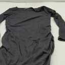 BTFBM Women Elegant Ruched Bodycon Dress 2025 Spring Long Sleeve Wrap Front Casual Basic Fitted Going Out Short Dresses, Size M