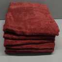 Elegant Comfort Premium Turkish Cotton 6 Pack Washcloths Set - 13 x 13 inch, Luxurious Hotel Spa Quality 100% Turkish Cotton 6PC Washcloth Set - Highly Absorbent - Soft Bathroom Towels, Burgundy