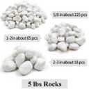YISZM 40lbs White River Rocks for Landscaping, 2-3 Inch Natural Pebbles for Indoor Plants, Snow White Decorative Stones Garden Outdoor and Indoor DIY Vase Filler Fish Tank Aquariums