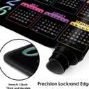 Galdas Gaming Mouse Pad XXL XL Large Long Extended Big Mousepad Non-Slip Rubber Keyboard Mouse Pad with Stitched Edges for Laptop Home Office (2026, 35.4 * 15.7)