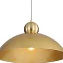 18 Inch Large Pendant Lights Kitchen Island Farmhouse Pendant Light with Adjustable Gold Dome Hanging Light Fixtures for Over Sink Dining Room Bedroom Hallway, ETL Listed