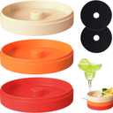 Margarita Salt Rimmer Set,3-Tier Sugar Rimmer for Cocktails, Bartender Tool with Salt Box Spice Container for Margaritas, Bloody Marys and Gimlets(With 2 Sponges