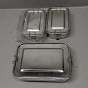 304 Stainless Steel Bento Box 4 Pack,1400/850/550ml Stainless Steel Lunch Box with Spoon, Fork, Lunch Bag, Leak Proof Stackable Food Containers with Lids for Adults Office Camping Picnic Travel