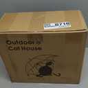 Heated Outdoor Cat House for Outside Winter 100% Waterproof Oxford Tarpaulin with Safe Escape Door and 5" Elevated Base with Heater for Feral Barn Cat Kitty (26x20x14)