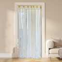 Lace Closet Curtain for Open Closet Boho Macrame Cotton Doorway Curtain Privacy Room Divider Curtain for Bedroom Kitchen Bathroom Wedding Backdrop Wall Hanging Bohemian Decor 40" W x 72" L Cream (Ivory)