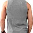 Men's Tank Tops Summer Sleeveless T Shirt Casual Ribbed Knit Muscle Basic Tee Shirts (Gray, XXL)