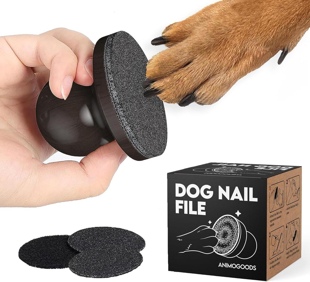 Dog Nail File, Cat Nail File, Dog Nail File Board - Stress-Free Nail Filing for Dogs, Nail File for Dogs, Dog Scratch Pad for Nails, Handle Made from 100% Real Wood