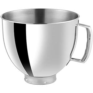 5 QT Stainless Steel Mixer Bowl Compatible With KITCHENAID TILT-HEAD STAND MIXERS 4.5-Quart (4.3 L) And 5-Quart (4.7 L) (Stainless Steel Polished)