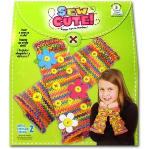 Colorbok Sew Cute Knit Fingerless Gloves Kit