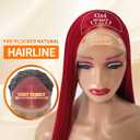 Red Wig Synthetic Lace Front Wig Glueless 13x4 HD Lace Front Wigs Pre Plucked 26 Inch Long Straight Ready to Wear Wigs for Women Beginner Friendly
