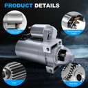 17628 Starter 10 Teeth Motor Replacement for Kohler 2509809 2409801 2409803 1209803 1209817 2509808 2509811 25-098-11-s 25-098-09-s 12.5HP-27HP Cub Cadet Mower John Deere Scotts Toro Tractor Serie