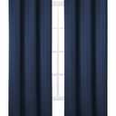 LEMOMO Blackout Curtains 42 x 84 inch/Navy Curtains Set of 2 Panels/Thermal Insulated Room Darkening Bedroom Curtains
