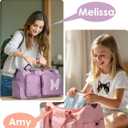 Elilier Duffel Bag for Girls Women, Birthday Gifts for Girls Kid Teen Adult, Initial Sport Duffel Bag for Travel, Gym, Dance, Weekender, Overnight, with Shoe Compartment & Water Resistant