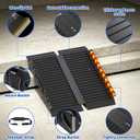 Portable Wheelchair Ramp, Seamless,Non-Slip Reinforced,Metal Folding Handicap Ramp,Load Capacity 800 lbs,for thresholds Ramps, Steps, Vehicles, Doorways,Carts (3FT(Using Height 4-12''))