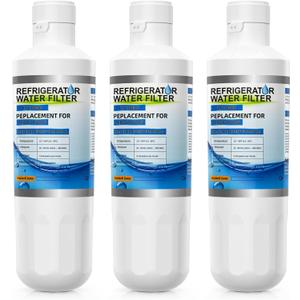 LT1000P ADQ747935 Water Filter Replacement, Compatible with LT1000P/ PC/ PCS, MDJ64844601, ADQ74793501, ThinQ, LMXS28626S, LFXS26973S, ADQ74793502 and LT120F Air Filter (3 Count (Pack of 1))