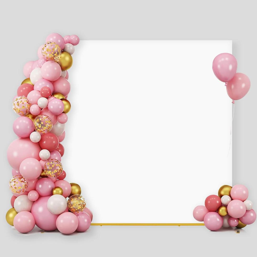 Wedding Arch Cover 6.6x6.6FT Square Arch Backdrop Covers Spandex Fitted Balloon Arch Cover for Birthday Party Wedding Ceremony Banquet Decoration White