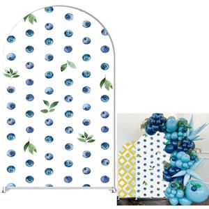 Blueberry Arch Backdrop Cover for Birthday Baby Shower Wedding Party Decoration,Elastic Fabric Background (Width=35"(90cm),Height=72"(180cm),GUS-Arch-GX-900)