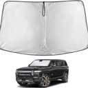 EcoNour Windshield Sunshade for Rivian R1S R1T 2022-2024 2025 2026, Sun Visor for Front Windshield & Window Sun Shade Cover, UV Heat Blocker & Protector, Car Accessories