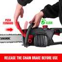 EWORK 15 Amp 16" Electric Chainsaw with Tool-Less Chain Tensioner