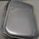 Hoolerry 4 Pcs Hard Clear Zipper Case Makeup Bags Plastic Pencil Pouch Transparent Storage Box Containers for Cosmetics, Snacks, Building Blocks, Puzzles(Morandi,9.8 x 7.9 x 2 in)